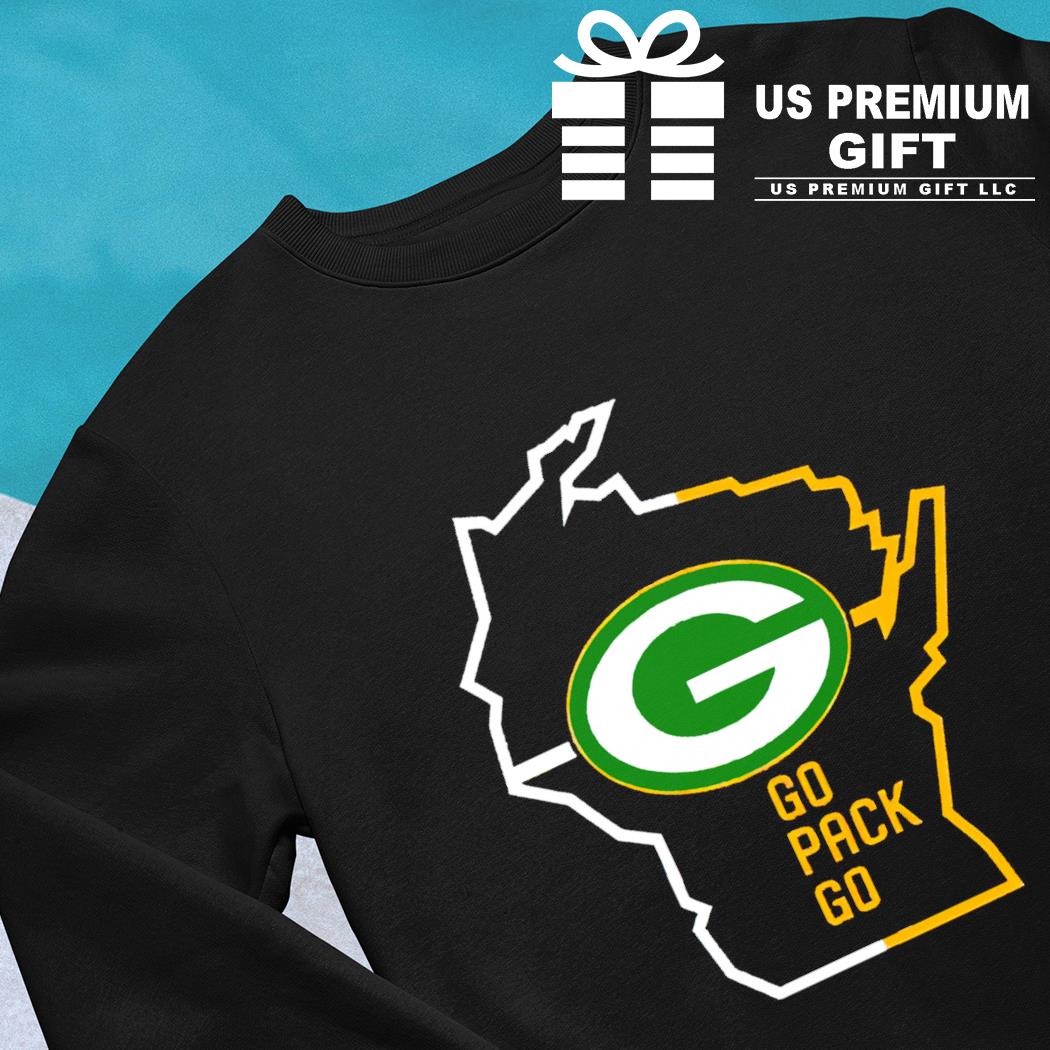 Green Bay Packers Go Pack Go Shirt Map Logo 2022