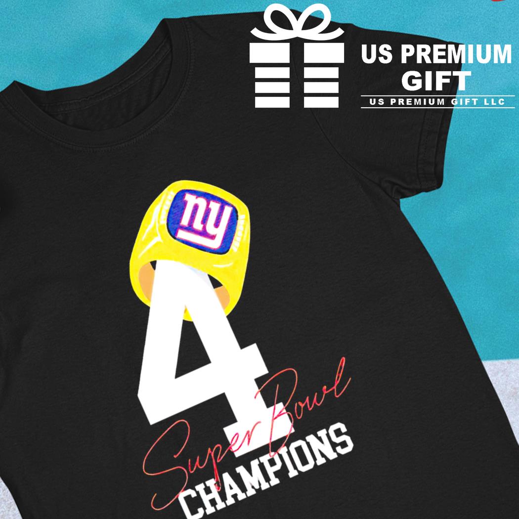 New York Giants 4 Time Super Bowl Champions shirt, hoodie, sweater, long  sleeve and tank top