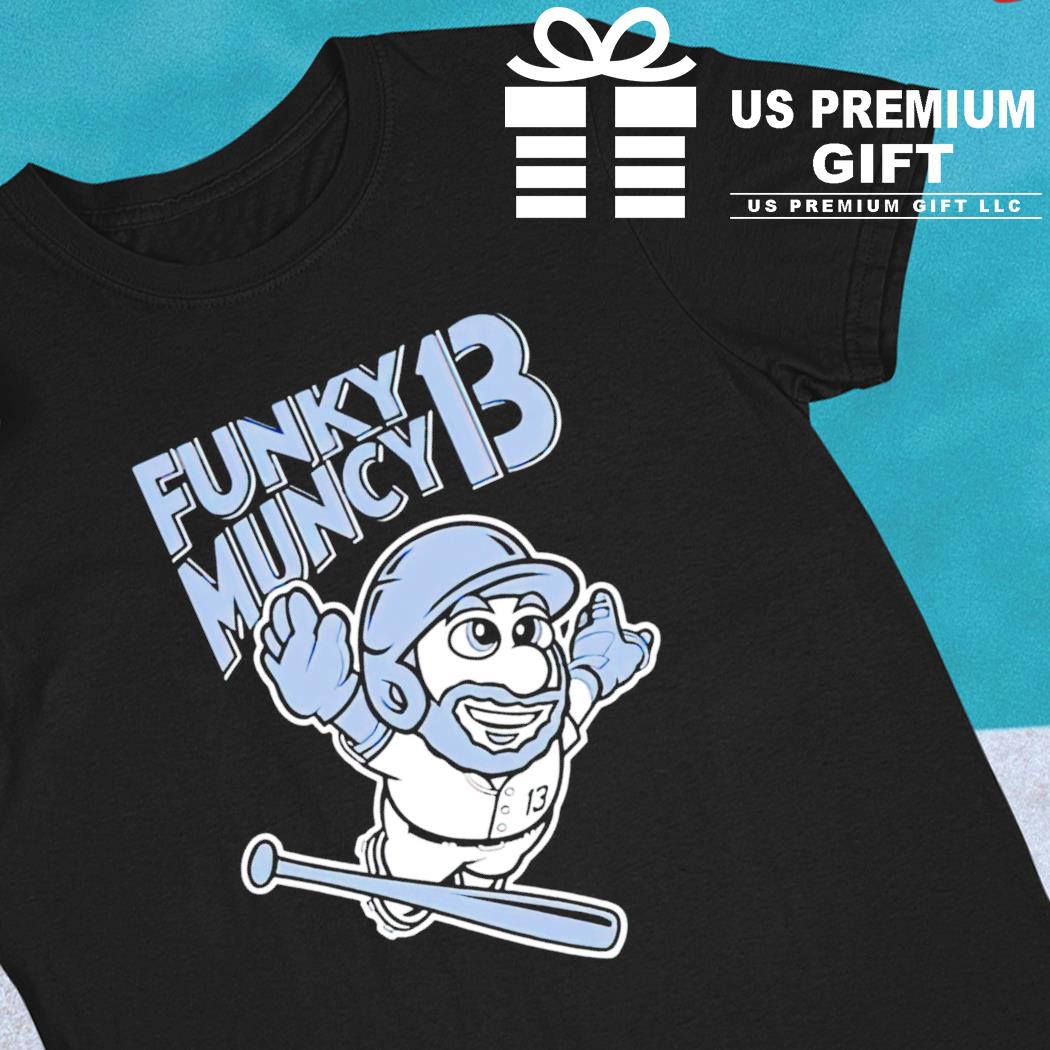 Funky Muncy, Women's V-Neck T-Shirt / Small - MLB - Gray - Sports Fan Gear | breakingt