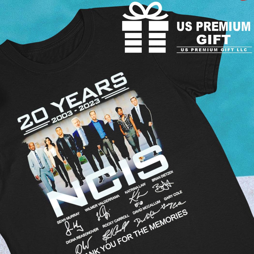 20 years 2003-2023 NCIS signatures thank you for the memories T-shirt