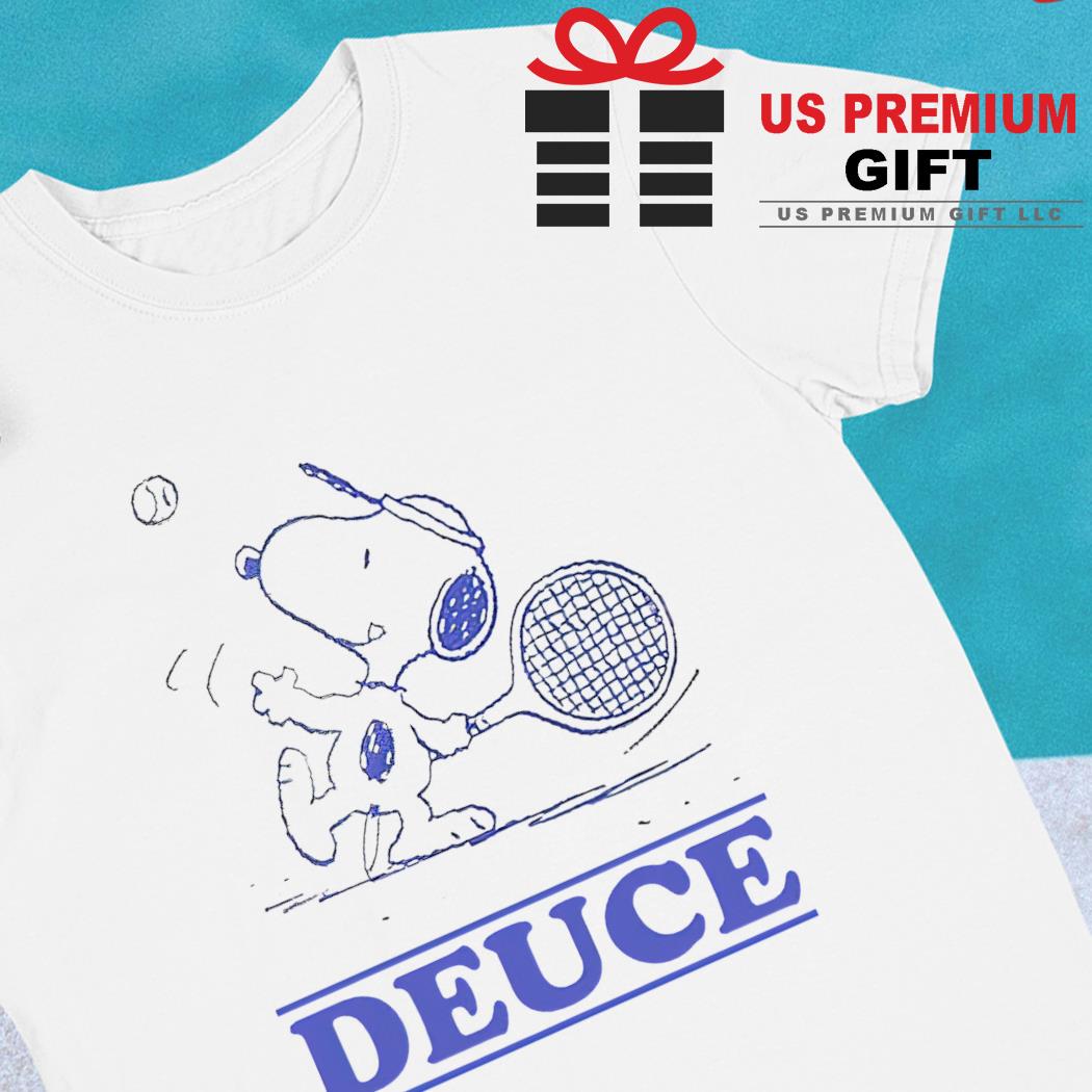 Peanuts Snoopy deuce tennis funny T-shirt