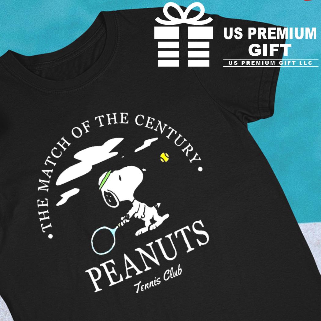 Peanuts Snoopy the match of the century tennis funny T-shirt