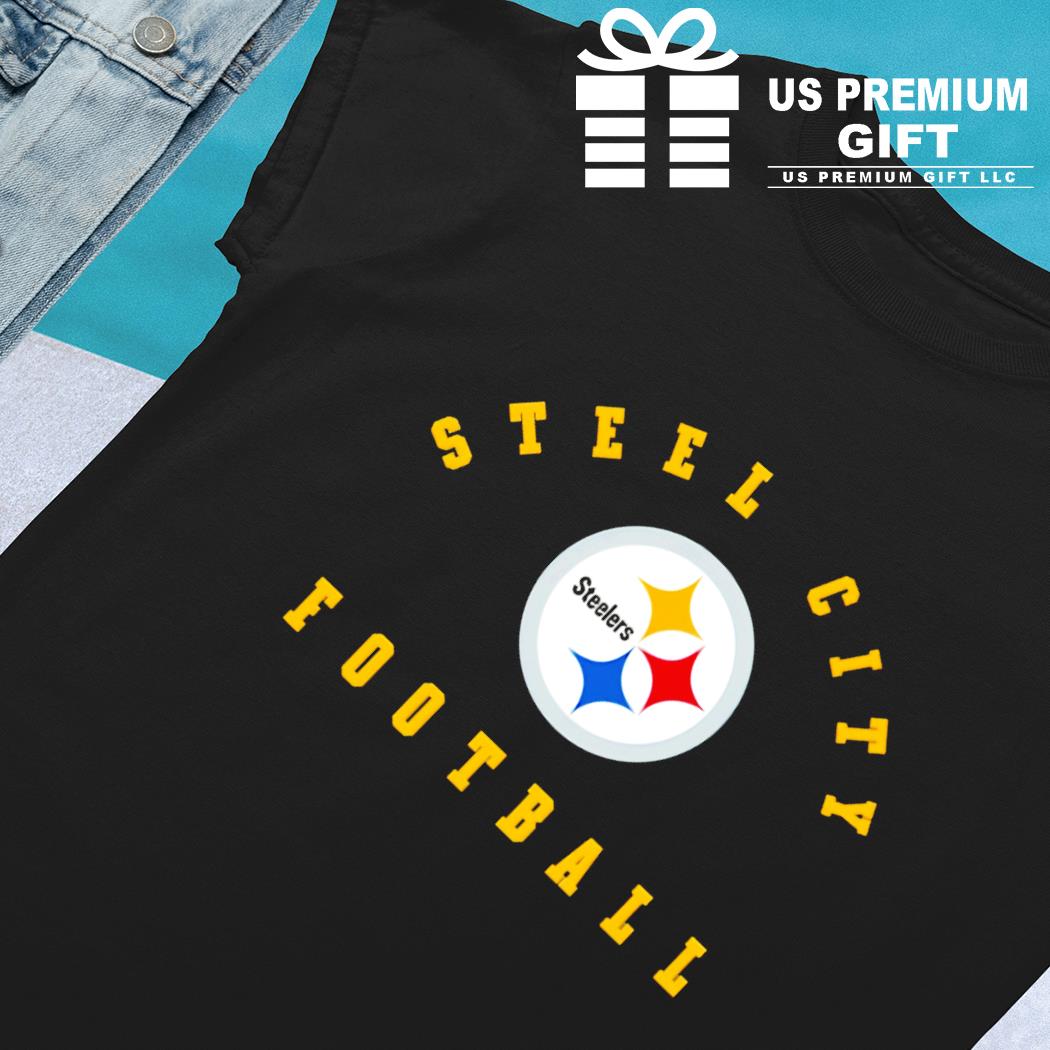 Pittsburgh Steelers Steel city football circle logo T-shirt