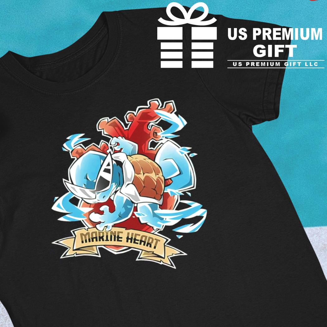 Pokemon Squirtle marine heart character funny 2022 T-shirt