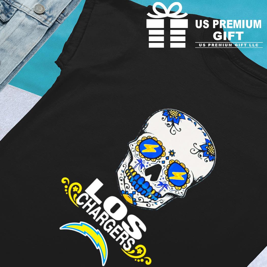 Lowest Price Los Angeles Chargers Baseball Jersey Shirt Skull
