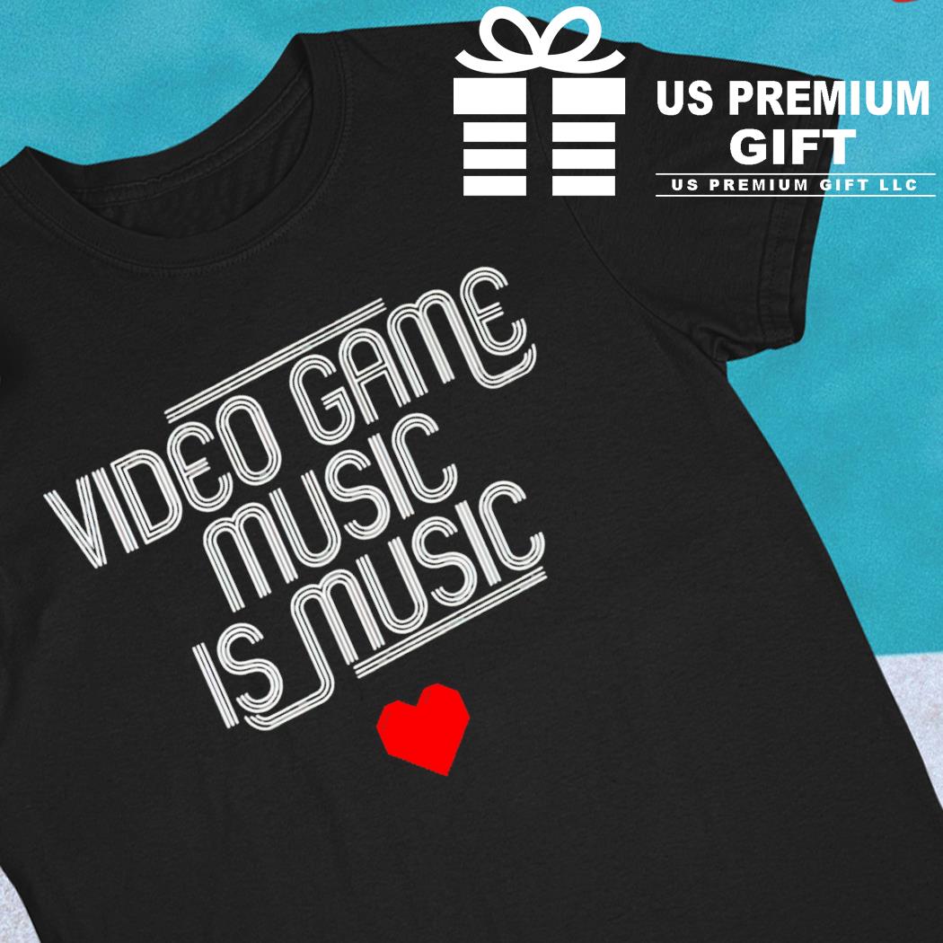 Video game music is music heart logo T-shirt