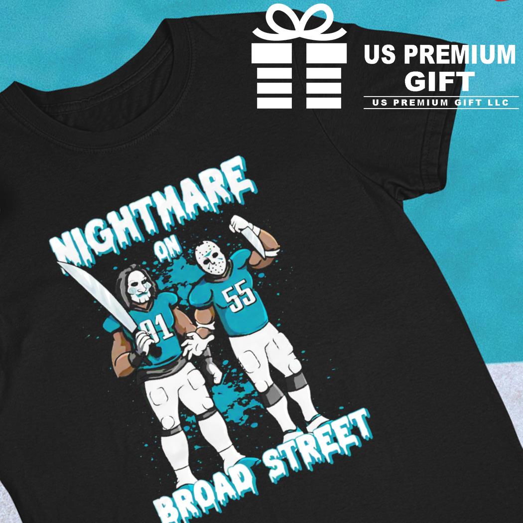 Philadelphia Eagles football Billy the Puppet and Jason Voorhees nightmare  on broad street 2022 T-shirt, hoodie, sweater, long sleeve and tank top