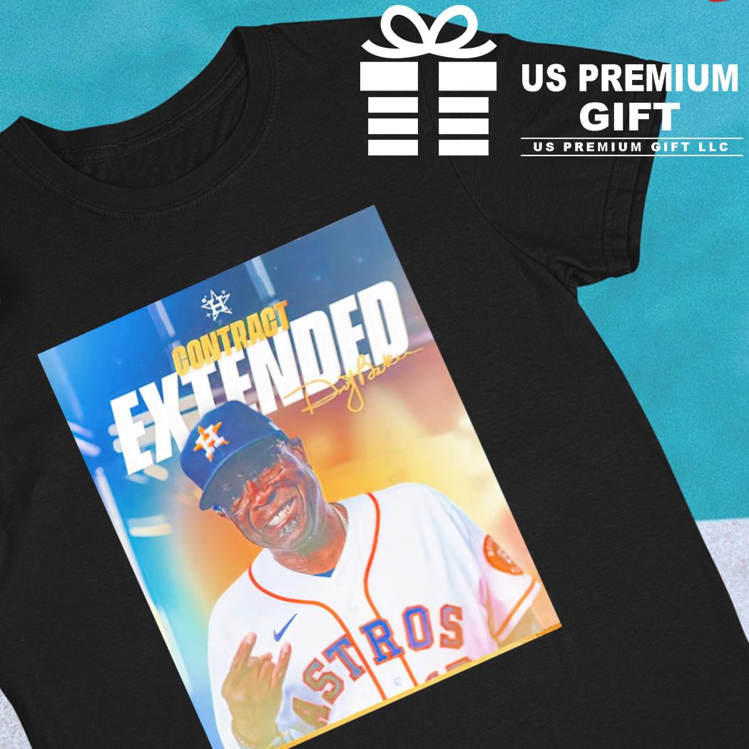 Houston Astros Dusty Baker contract extended signature 2022 T-shirt