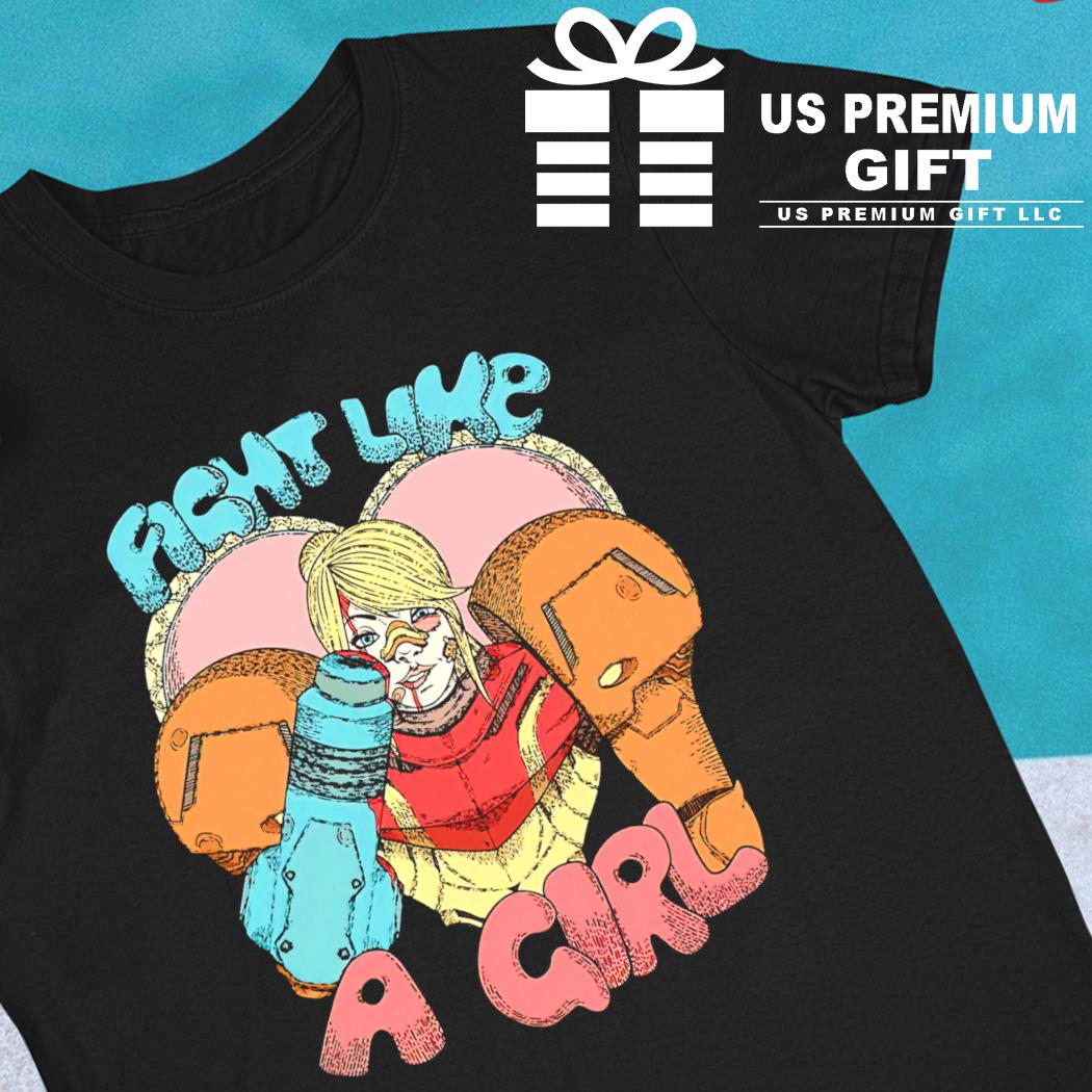 Metroid fight like a girl character T-shirt