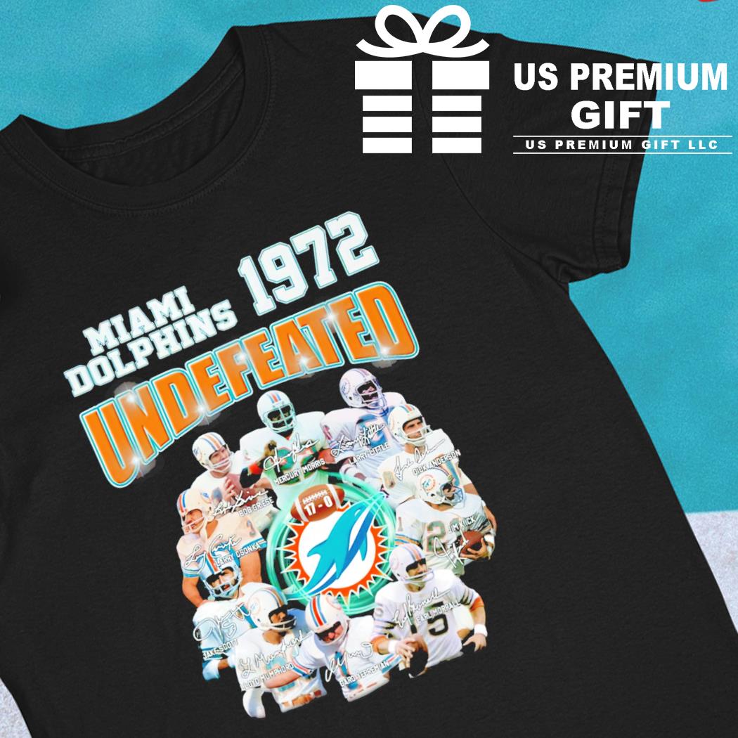 Miami Dolphins 1972 undefeated 17-0 signatures 2022 T-shirt