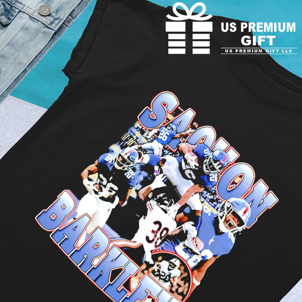 New York Giants Saquon Barkley Text Pic T-Shirt