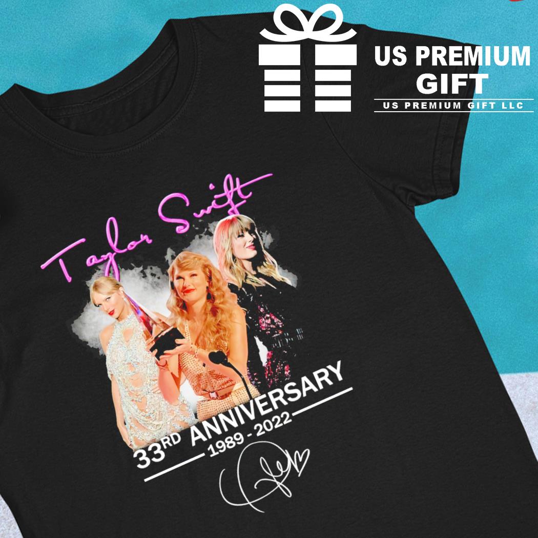 Taylor Swift 33rd anniversary 1989-2022 signature T-shirt