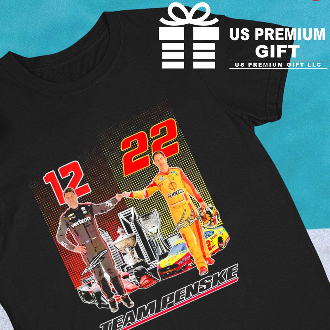 Team Penske Will Power 12 and Joey Logano 22 signatures 2022 T-shirt