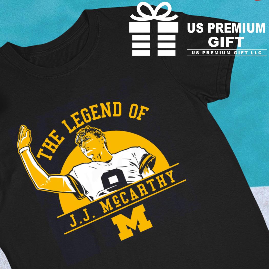 The legend of J.J. McCarthy Michigan Wolverines football logo 2022 T-shirt