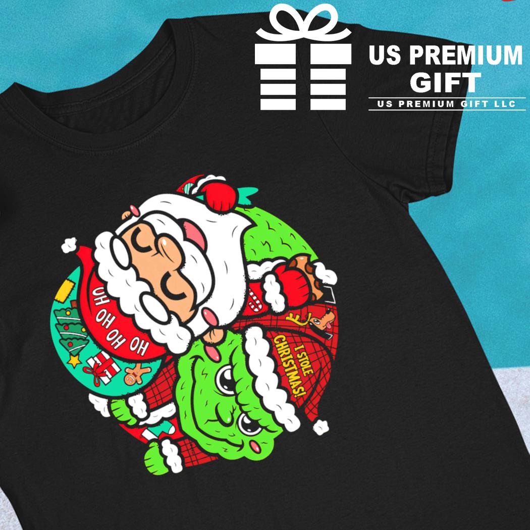 Yin and Yang Grinch Santa Claus I stole Christmas 2022 T-shirt