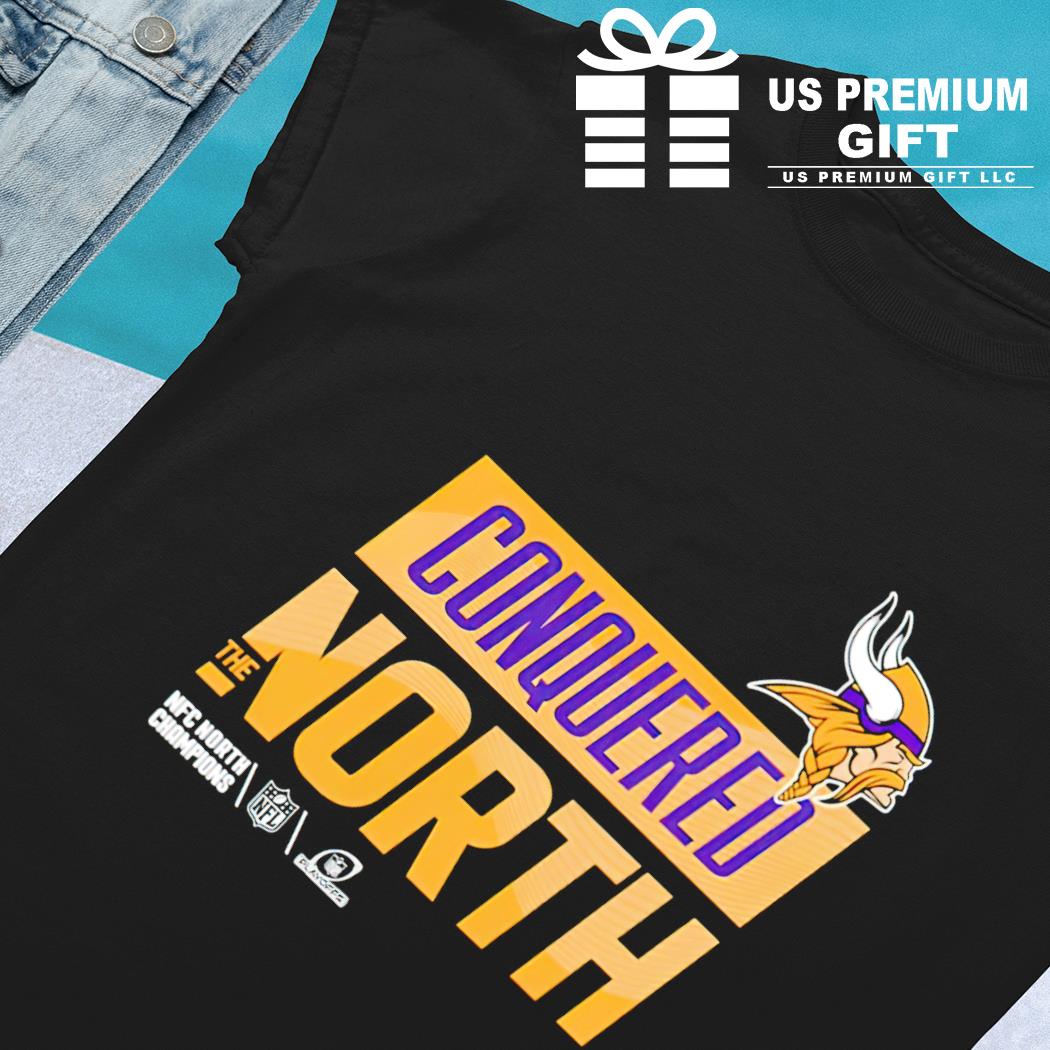 Vikings conquered north the nfc north champions shirt, hoodie, sweater,  long sleeve and tank top