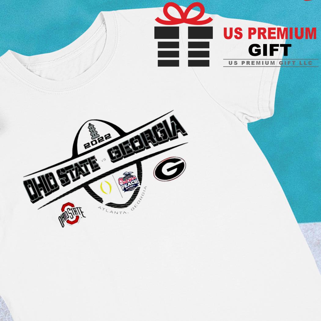 Ohio State Vs Georgia football 2022 Chick-fil-A Peach Bowl logo T-shirt