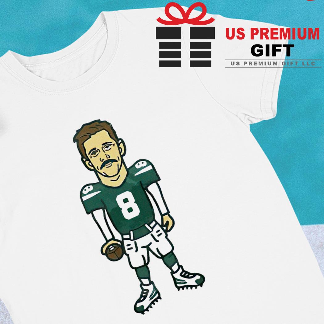 Aaron Rodgers 8 New York Jets football caricature 2023 T-shirt