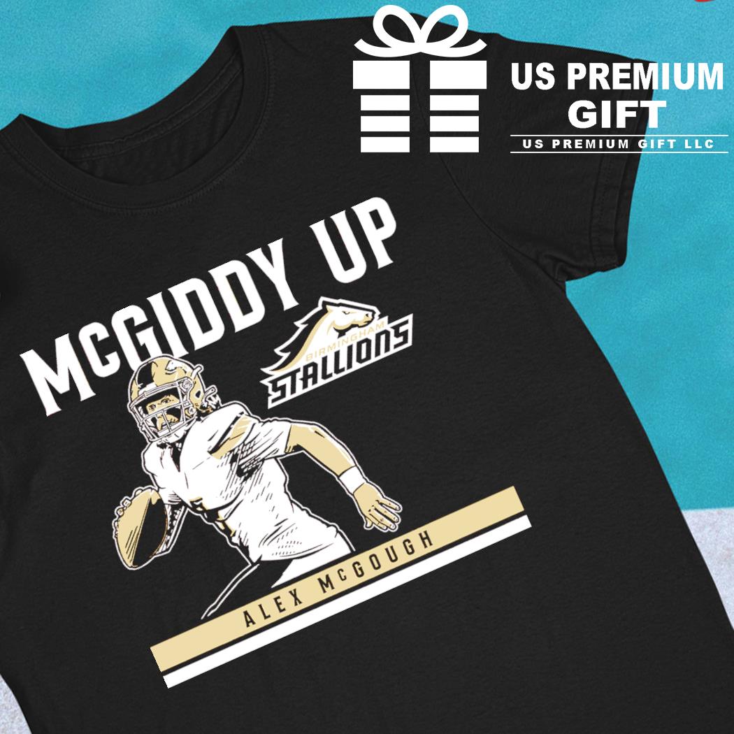 Alex McGough Birmingham Stallions Mcgiddy up 2023 T-shirt