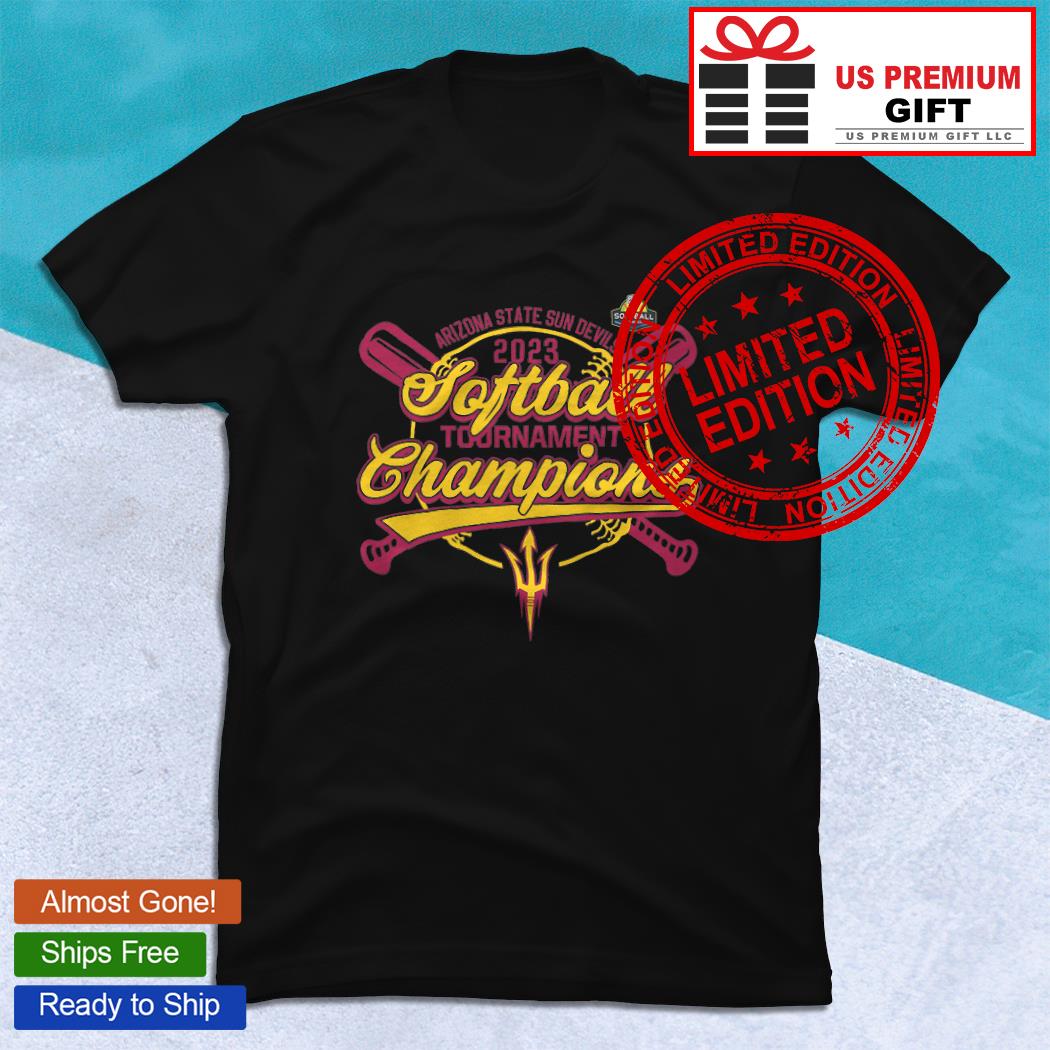 Arizona State Sun Devils 2023 softball tournament Champions logo T-shirt