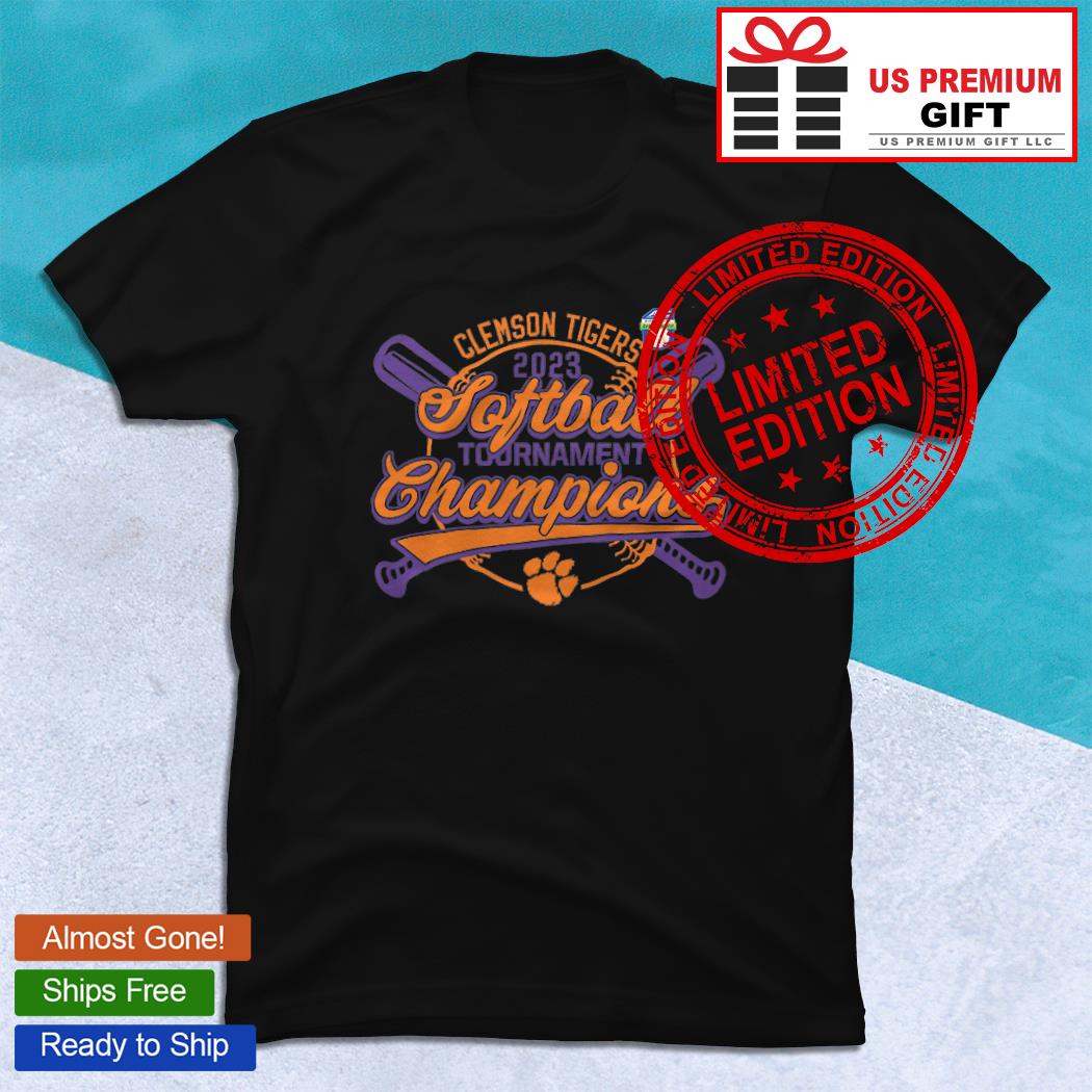 Clemson Tigers 2023 softball tournament Champions logo T-shirt