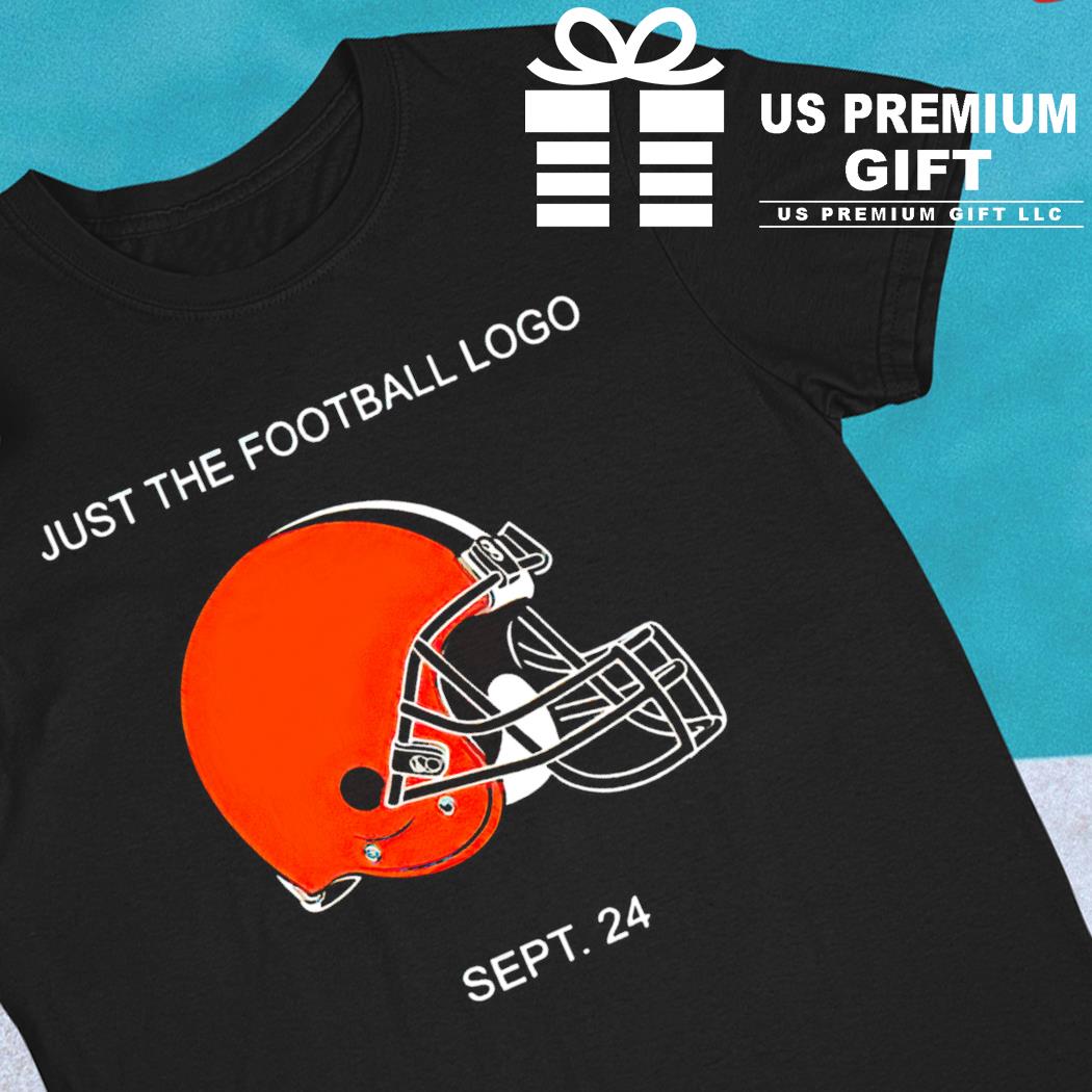 Cleveland Browns just the football logo Sept. 24 helmet T-shirt