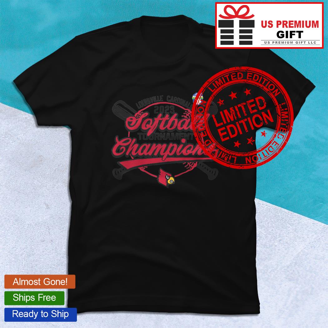 Louisville Cardinals 2023 softball tournament Champions logo T-shirt