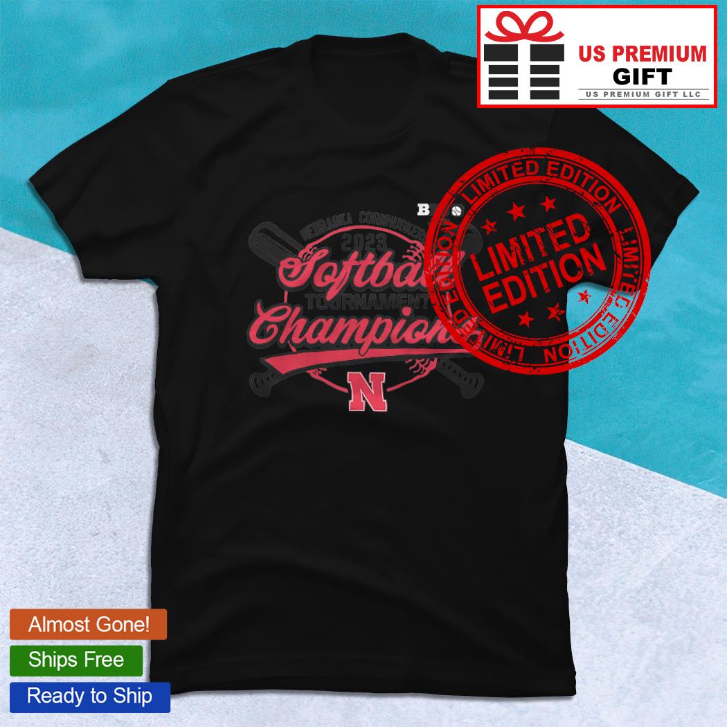 Nebraska Cornhuskers 2023 softball tournament Champions logo T-shirt