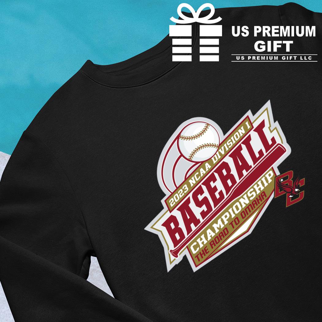 Boston College Eagles 2023 Ncaa Division I baseball Championship the road  to Omaha logo T-shirt, hoodie, sweater, long sleeve and tank top