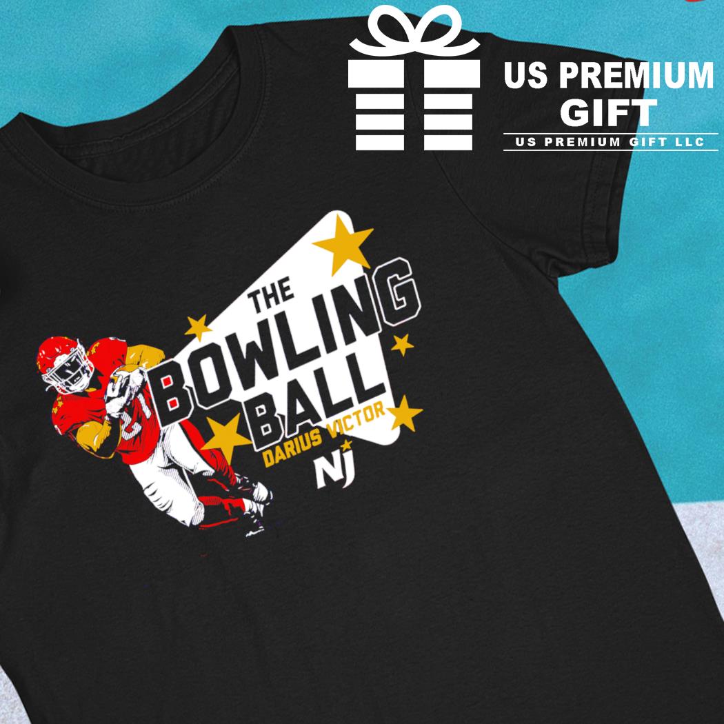 New Jersey Generals: Darius Victor The Bowling Ball, Women's V-Neck T-Shirt / Medium - Pro Football - Sports Fan Gear | BreakingT