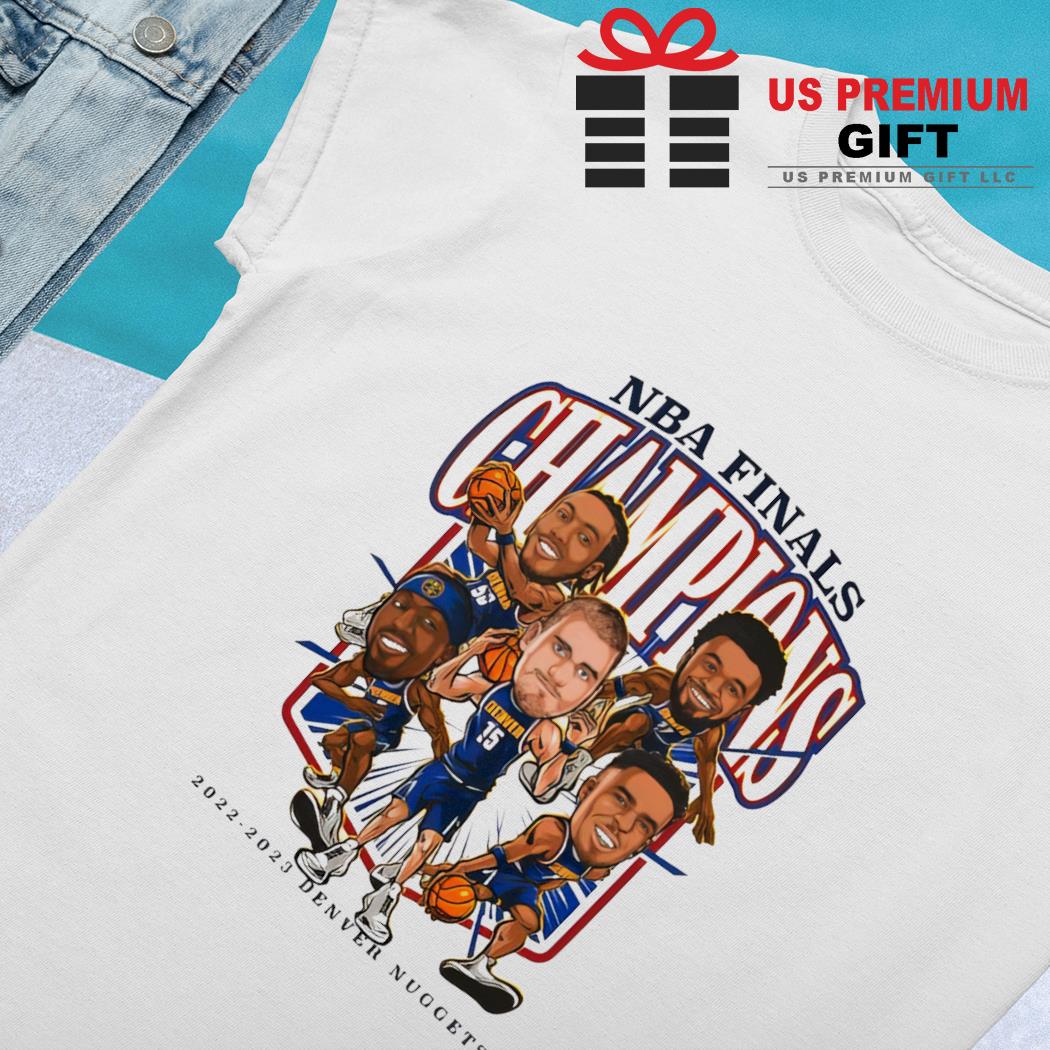 NBA Finals Champions 2022 2023 Denver Nuggets Cartoon Art Shirt - Masteez