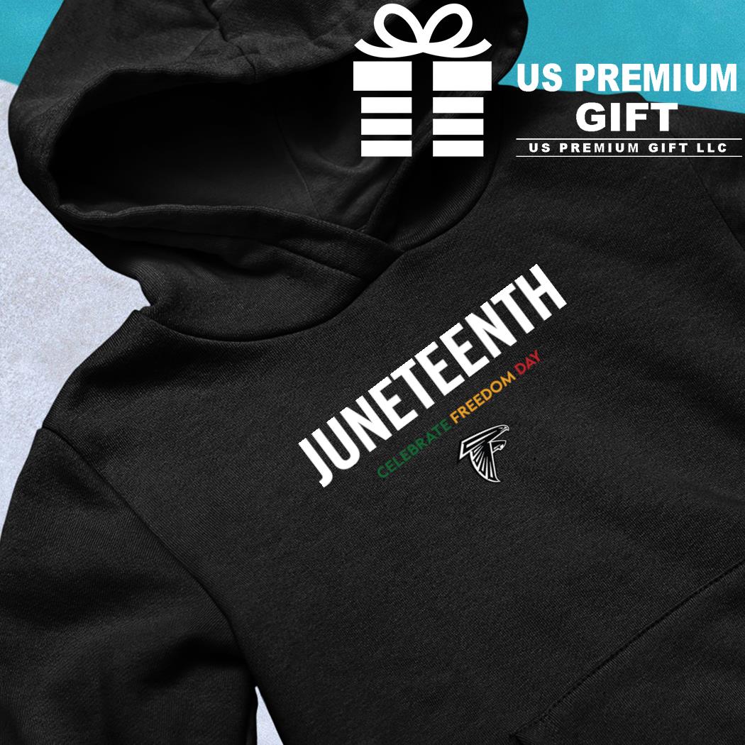 Juneteenth celebrate freedom day Atlanta Falcons logo 2023 shirt, hoodie,  sweater, long sleeve and tank top