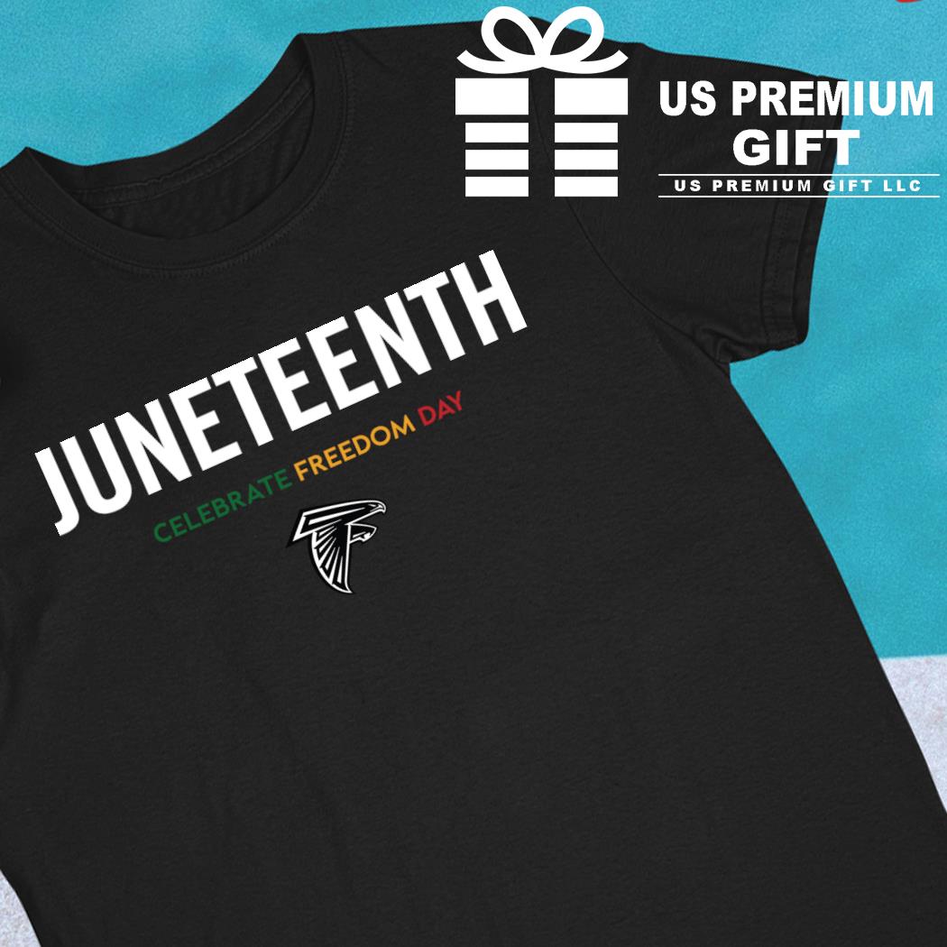 Juneteenth celebrate freedom day Atlanta Falcons logo 2023 shirt, hoodie,  sweater, long sleeve and tank top