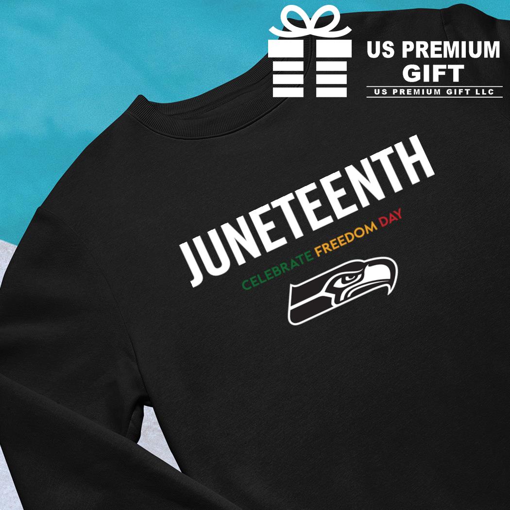 Juneteenth Celebrate Freedom Day Seattle Seahawks logo T-shirt, hoodie,  sweater, long sleeve and tank top