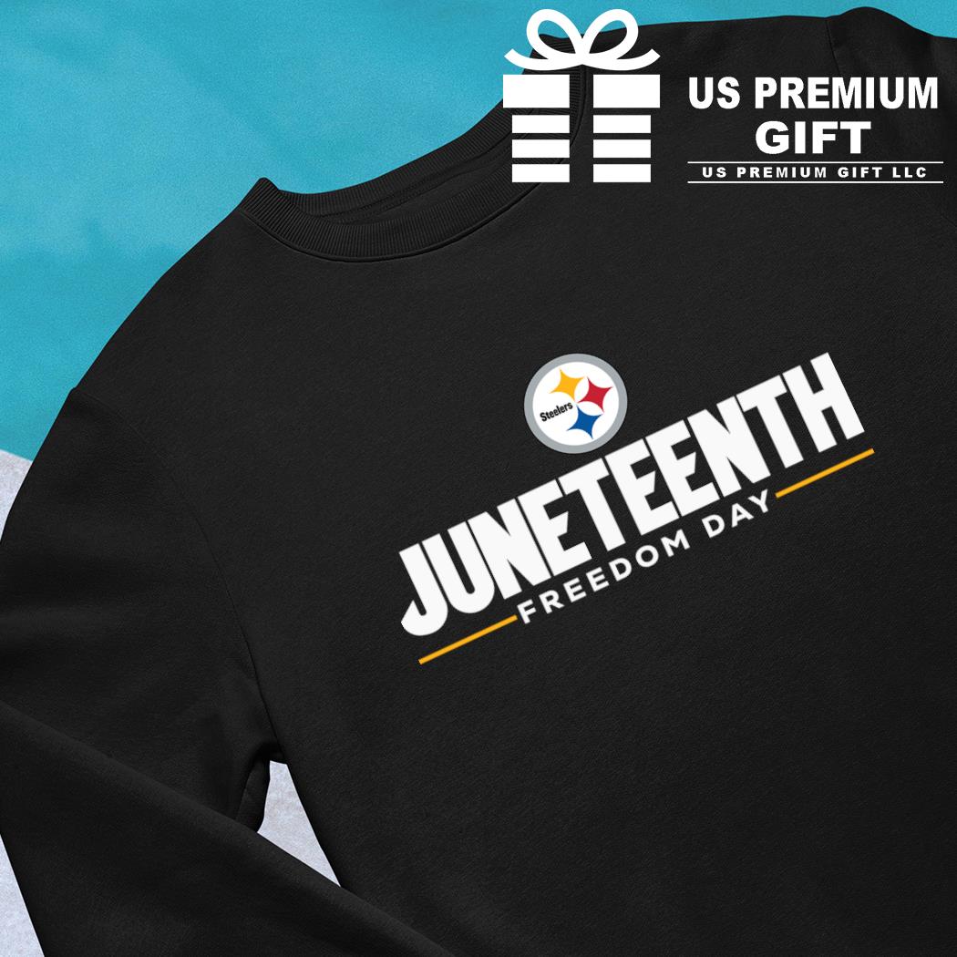 Juneteenth freedom day Pittsburgh Steelers logo 2023 shirt, hoodie,  sweater, long sleeve and tank top