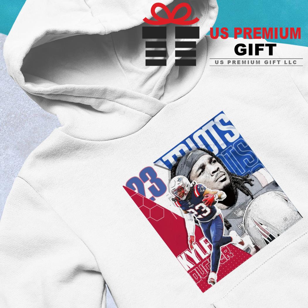 Kyle Dugger 23 New England Patriots football player glitch poster shirt,  hoodie, sweater, long sleeve and tank top