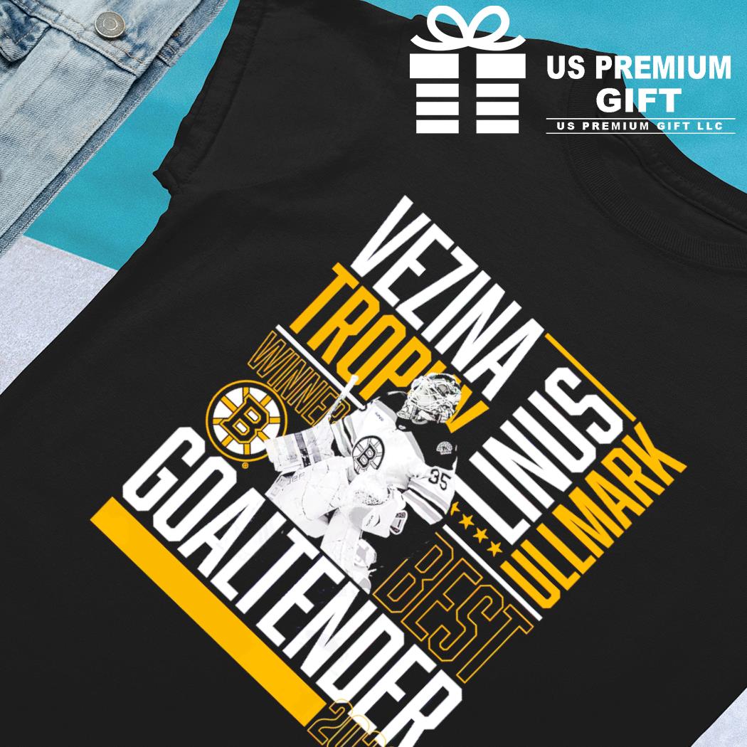 Linus Ullmark Boston Bruins 2023 Vezina Trophy Winner T-Shirt