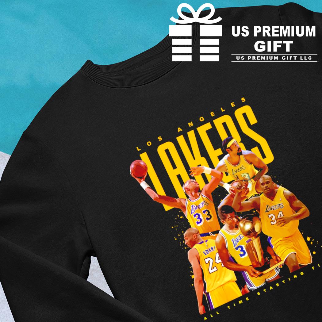 Los Angeles Lakers All Time Starting Five 2023 Shirt - Peanutstee