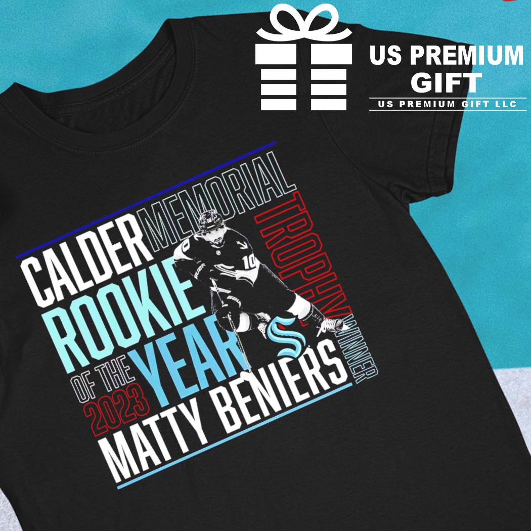 Official Matty Beniers Seattle Kraken 2023 Calder Trophy Winner T-shirt