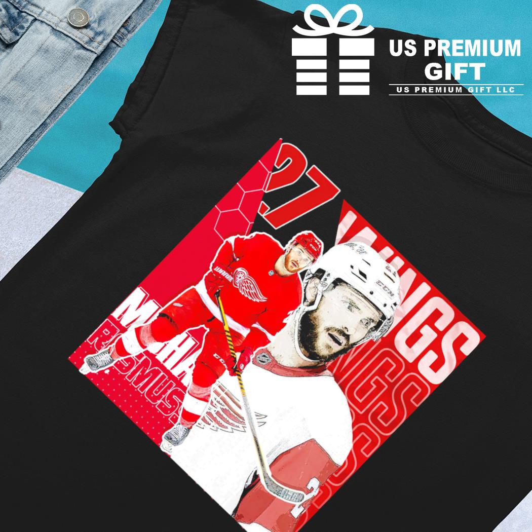 Michael Rasmussen 27 Detroit Red Wings ice hockey poster 2023
