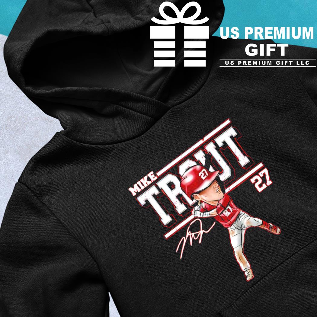 Mike Trout Cartoon 27 signature T-Shirt, hoodie, sweater and long sleeve