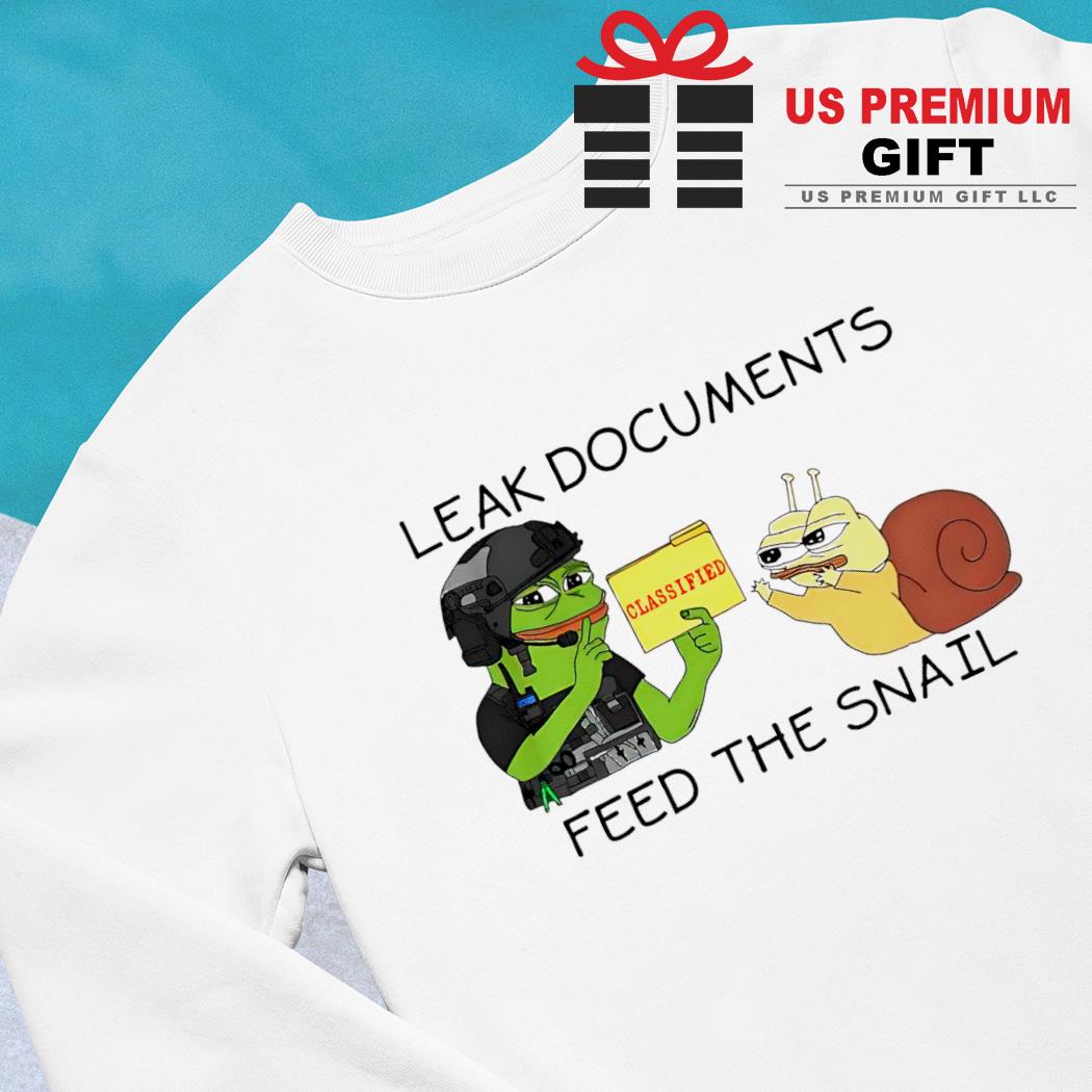 Pepe the Frog leak documents classified feed the snail meme hoodie, long sleeve and tank top