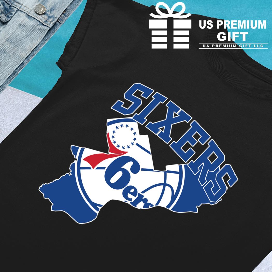Philadelphia 76ers basketball map logo 2023 shirt, hoodie, sweater, long  sleeve and tank top