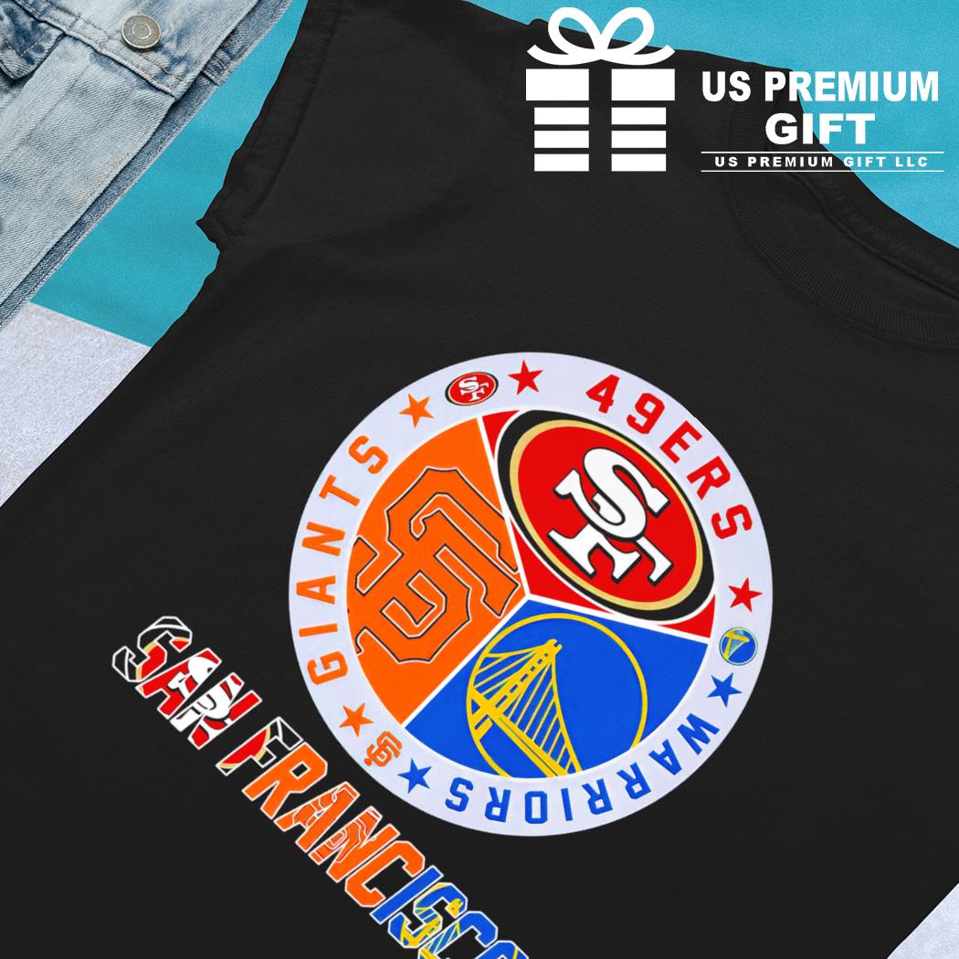 Awesome san Francisco 49ers Warriors Giants teams logo 2023 T-shirt,  hoodie, sweater, long sleeve and tank top