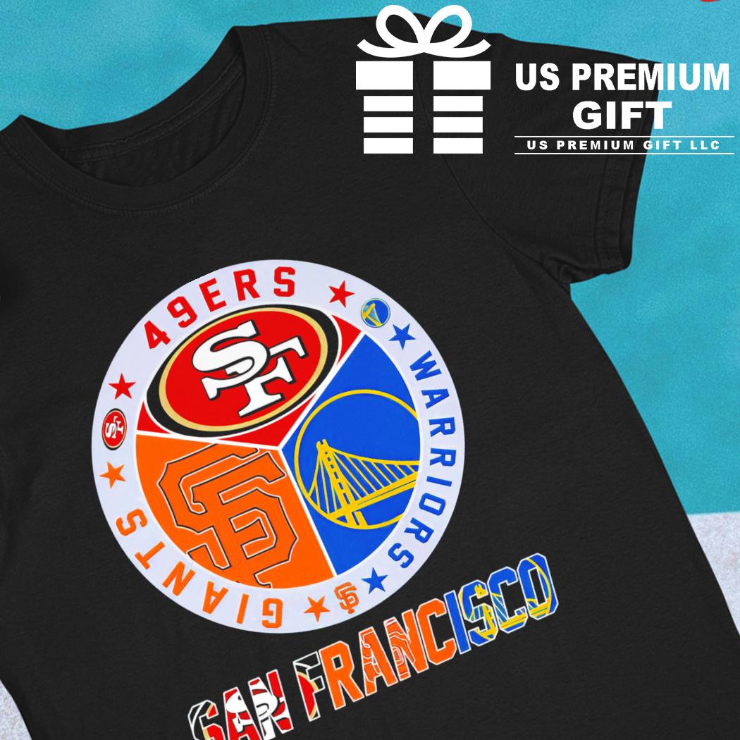 San Francisco 49ers Warriors Giants teams logo 2023 T-shirt, hoodie,  sweater, long sleeve and tank top