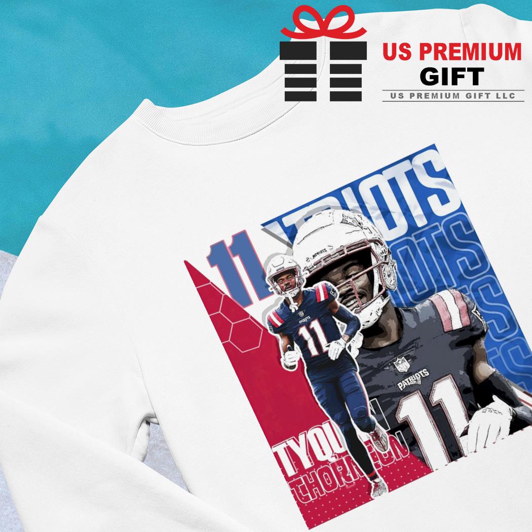 Tyquan Thornton 11 New England Patriots football poster 2023 shirt, hoodie,  sweater, long sleeve and tank top