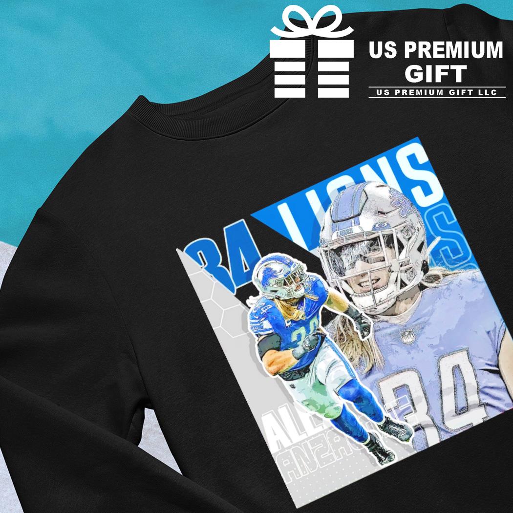 Alex Anzalone 34 Detroit Lions football player poster shirt, hoodie,  sweater, long sleeve and tank top