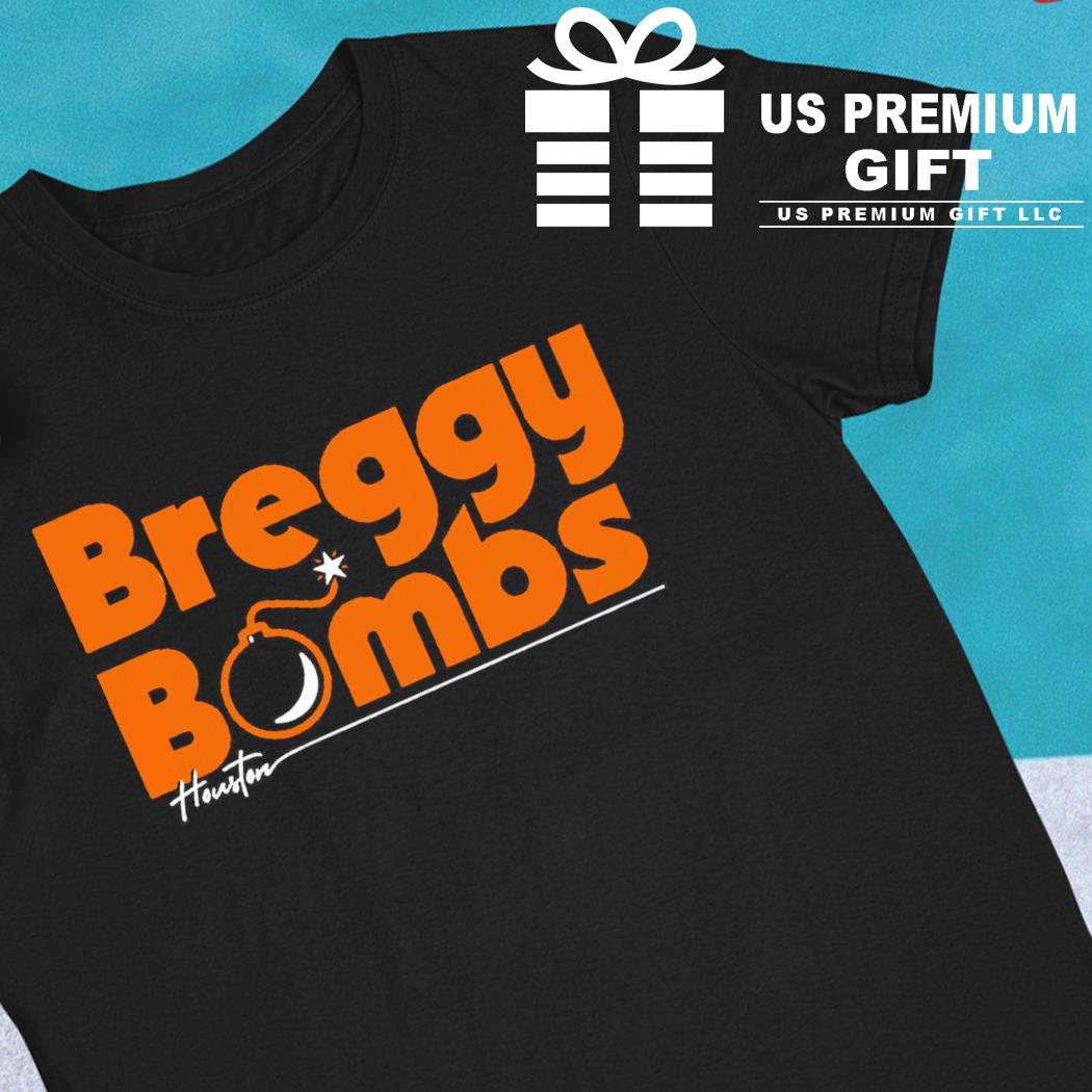 Alex Bregman Houston Astros baseball Breggy bombs logo shirt