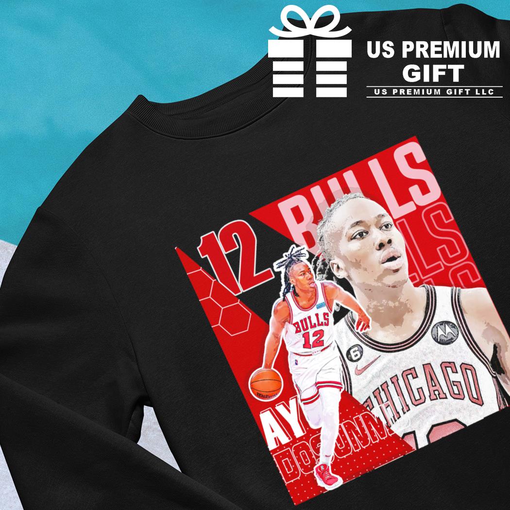 Ayo Dosunmu 12 Chicago Bulls basketball player poster shirt, hoodie,  sweater, long sleeve and tank top
