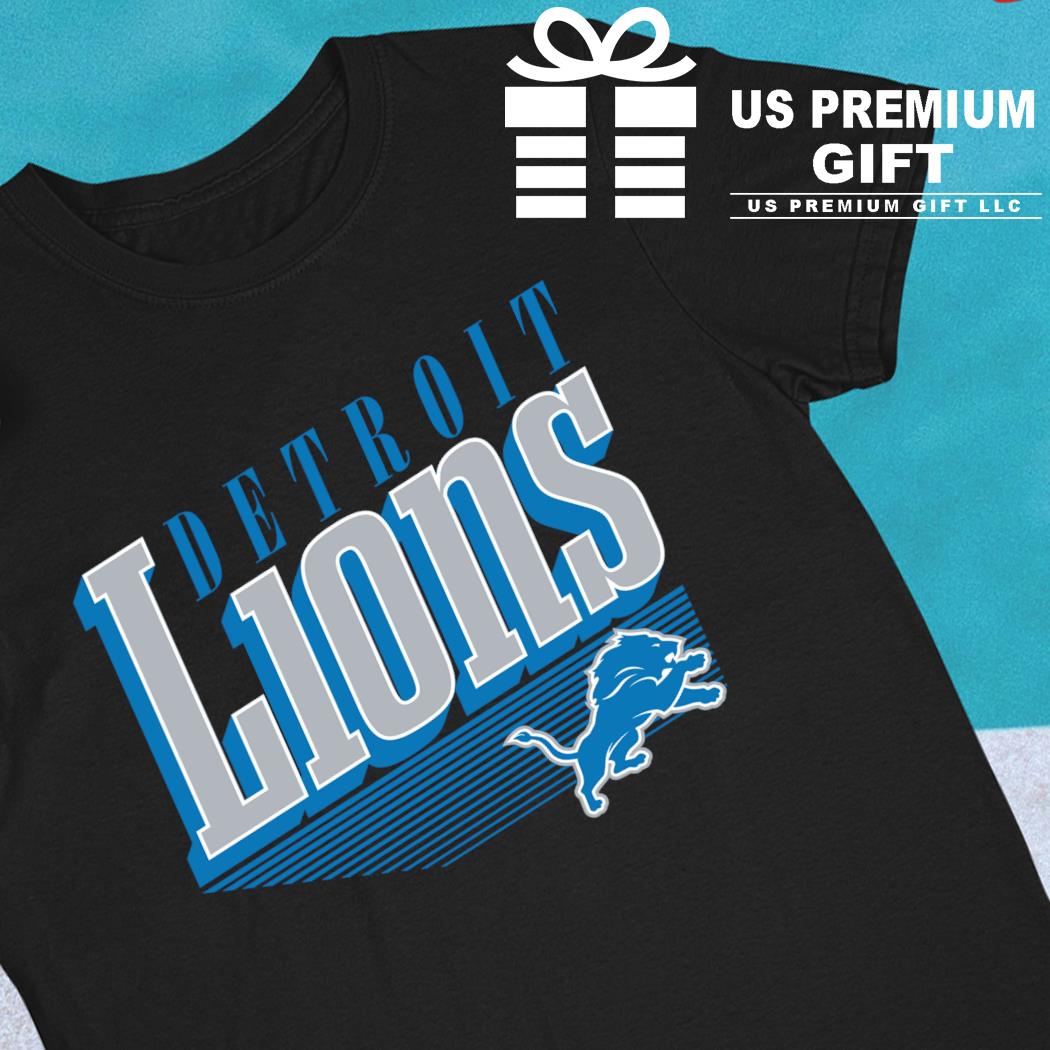 OTS Womens Top NFL Detroit Lions Jersey size M Black Blue Logo